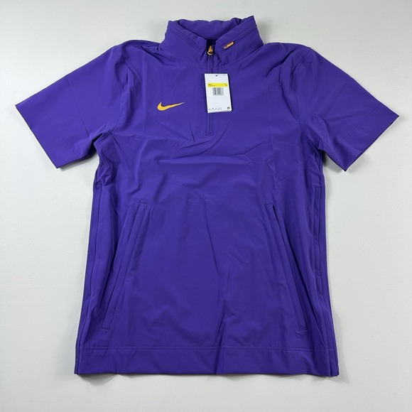 Nike‎ Football 1/4 Hoodie SS Jacket Men's Small Coaches Sideline Purple FJ9548